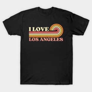 Retro Vintage Sunset I Love Los Angeles USA State T-Shirt
